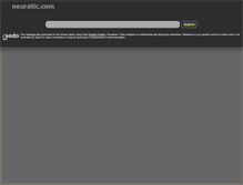 Tablet Screenshot of neuratic.com